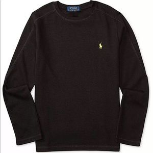 Polo Ralph Lauren Waffle Knit shirt, Boys Black S